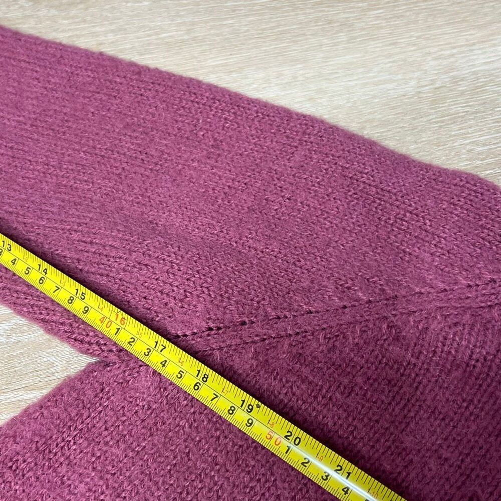 American South Side, Zip-up Alpaca Wool Sweater in Rasberry, Women’s Medium - Picture 7 of 10